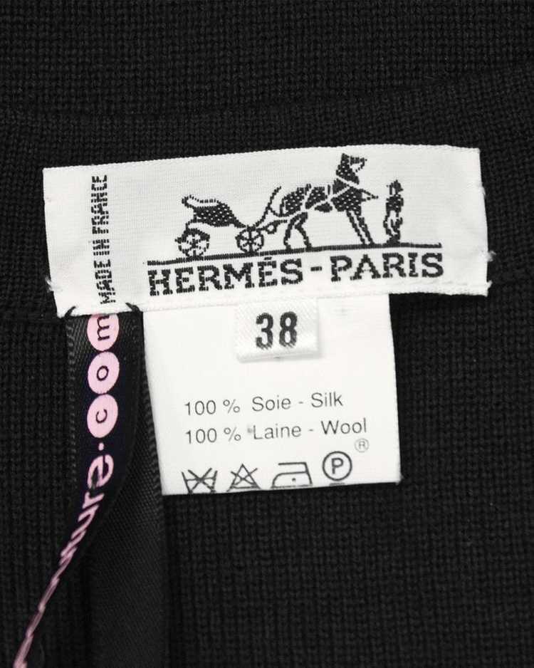 Hermes Black Knit and Silk Vest - image 5