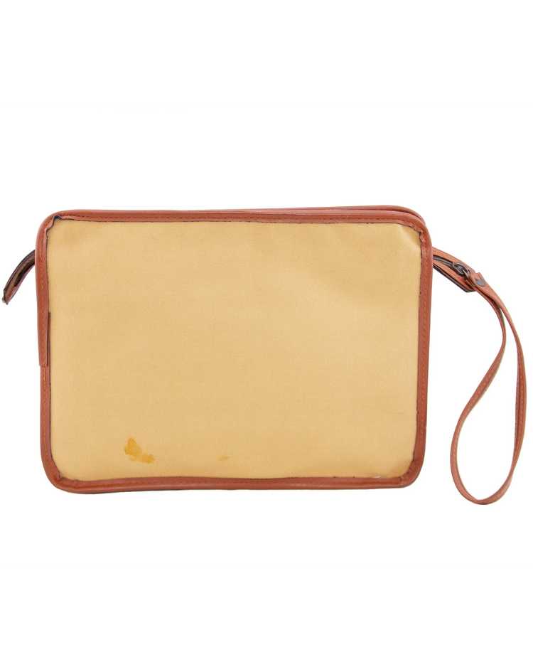 Yves Saint Laurent Leather and Canvas Clutch - image 3