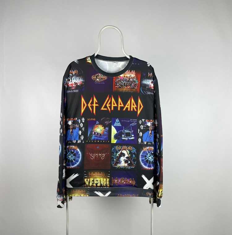 Authentic Def Leppard Rock Of Ages Pyromania Vintage Distress Adult Soft T-shirt