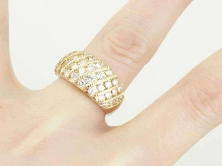 Vintage Diamond Cocktail Ring, High Fashion State… - image 4