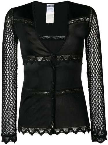 Moschino Pre-Owned 1990's plunge neck top - Black