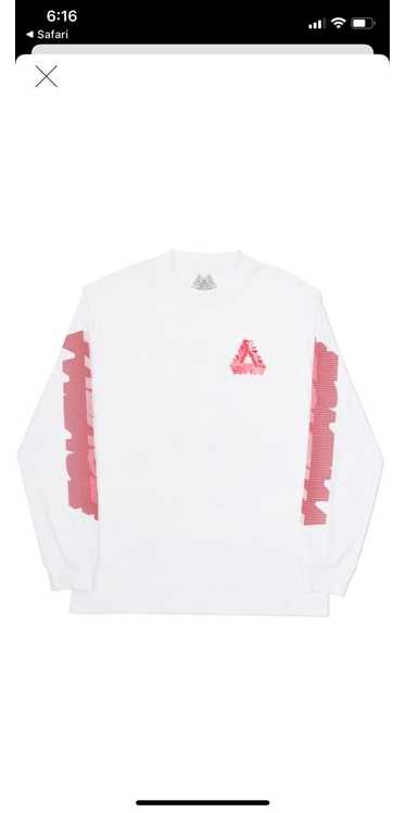 Palace PALACE P3D White Pink Long Sleeve Tri Ferg