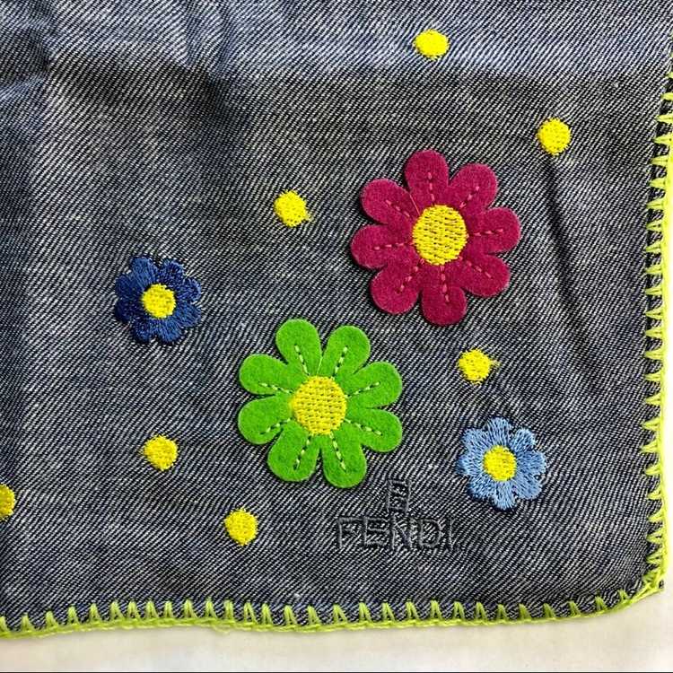 Fendi FENDI Daisy Flower Appliqué Wool Silk Print… - image 10