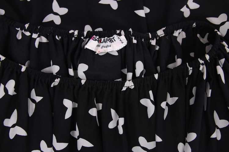 Yves Saint Laurent Black & White Butterfly Print … - image 6
