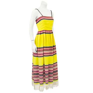 Yellow Mexican Blanket Maxi Dress - image 1