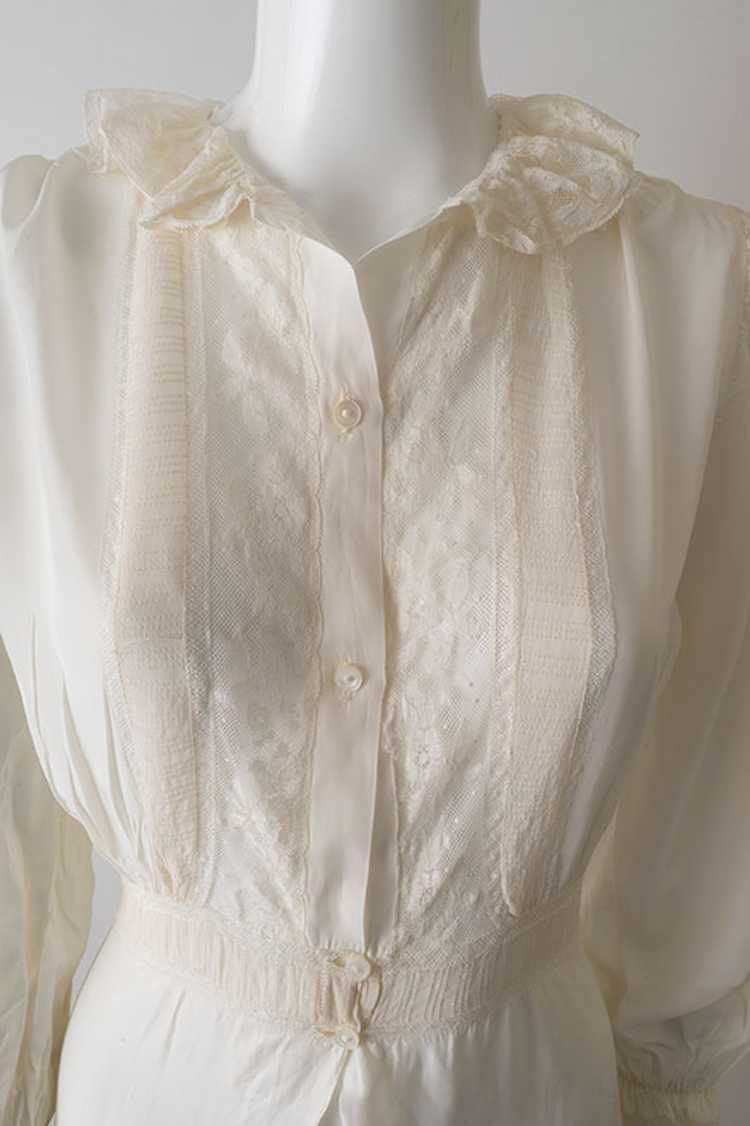 1940s Satin Dressing gown - image 3