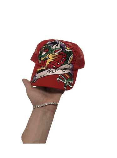 Ed Hardy × Trucker Hat × Vintage Vintage Ed Hardy