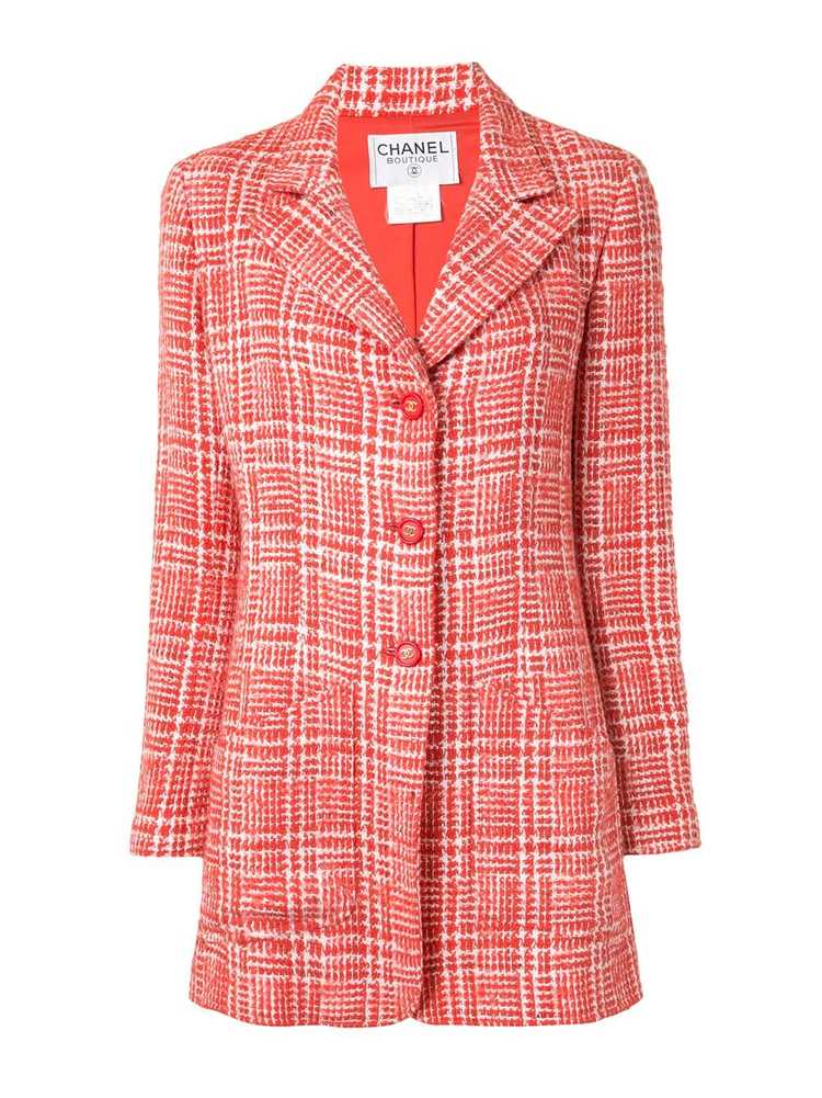 CHANEL Pre-Owned 1997 check tailored coat - image 1