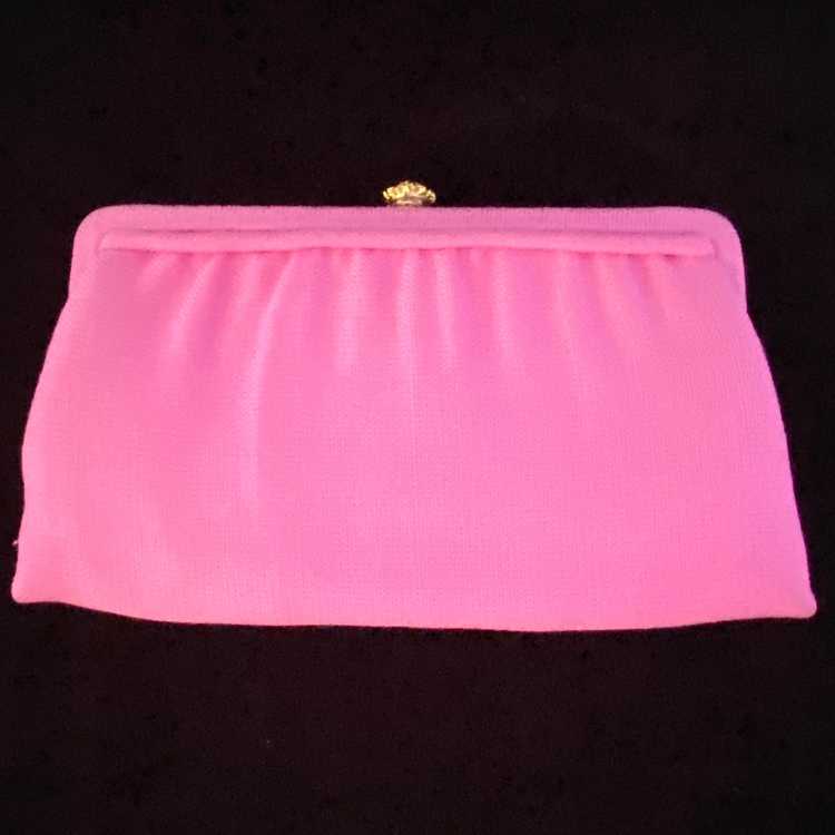 1960s HL Pink Fabric Clutch - Gem