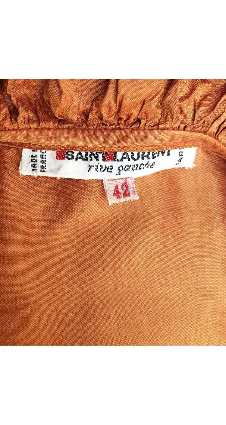 Yves Saint Laurent 1980s Iridescent Burnt Orange … - image 6