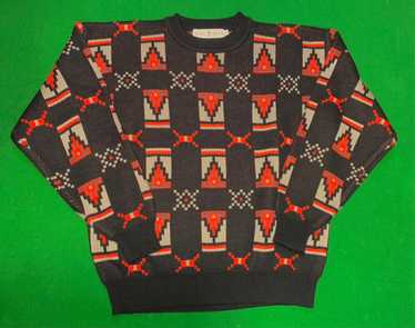 Vintage 80s patterened sweater - image 1