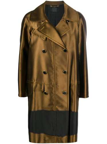 Gucci Pre-Owned - metallic double-breasted coat -