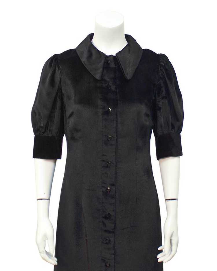 Annacat Black Velvet Shirt Dress - image 3