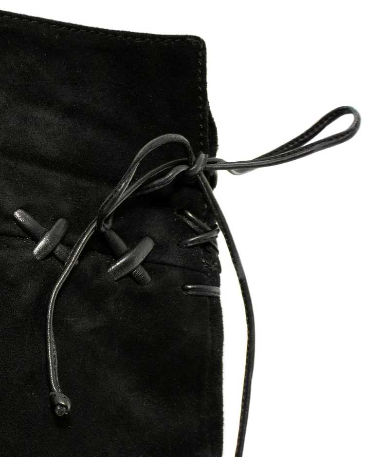 Mario Valentino Black Suede Knee Boots - image 5