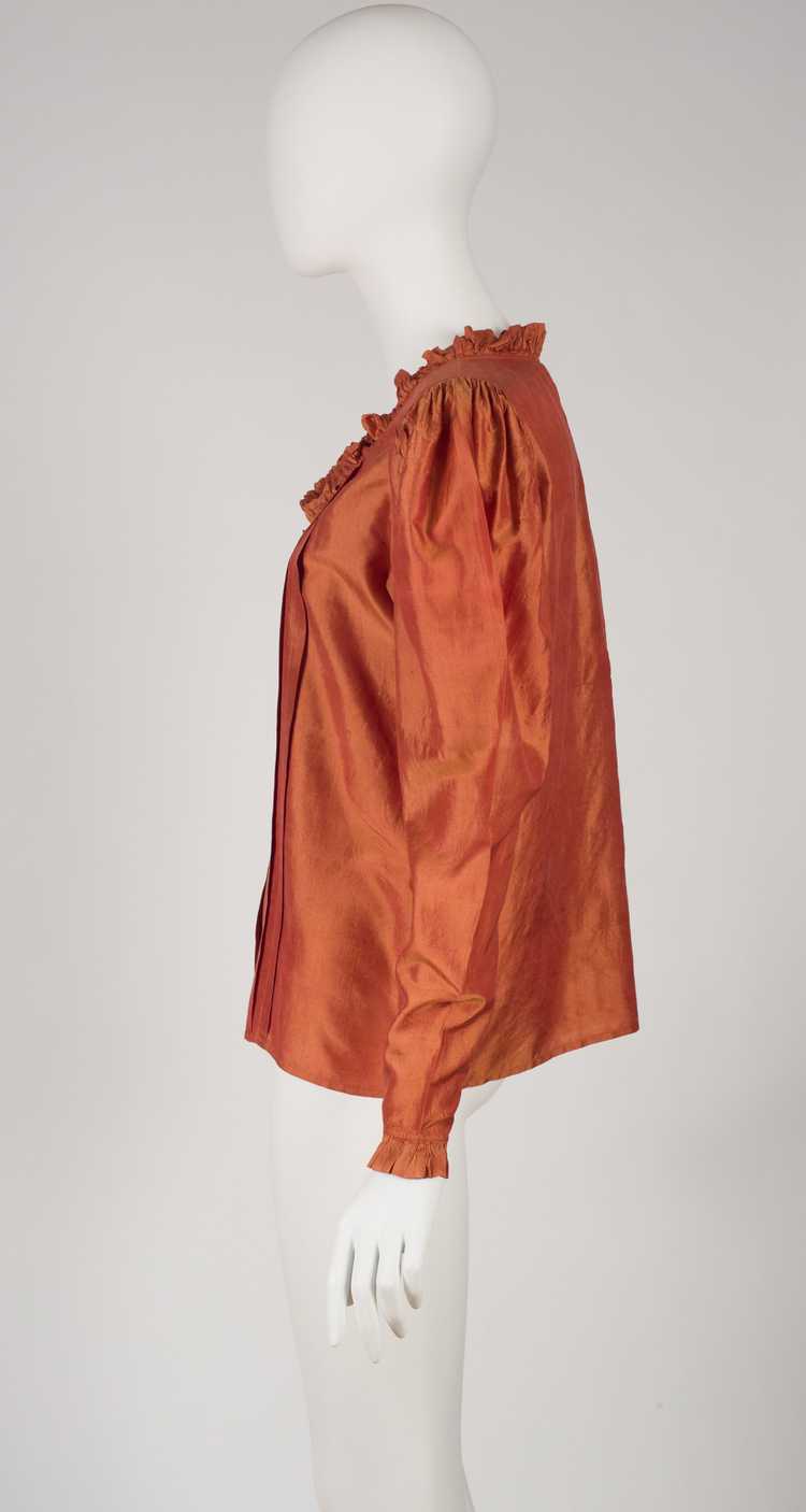 Yves Saint Laurent 1980s Iridescent Burnt Orange … - image 5