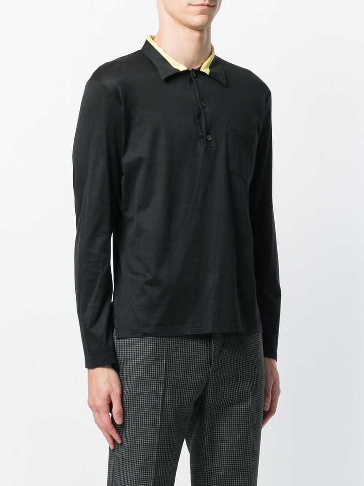 Helmut Lang Pre-Owned 1990s contrast-collar polo … - image 3