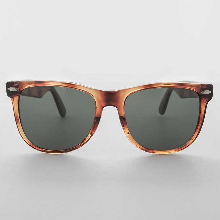 Big Classic Square Tortoise Vintage Sunglass with… - image 1