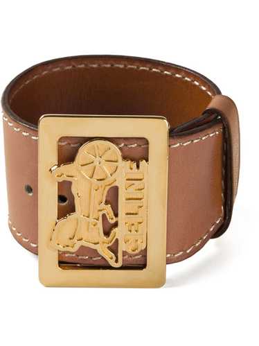 Céline Pre-Owned 1980's buckled cuff - Brown