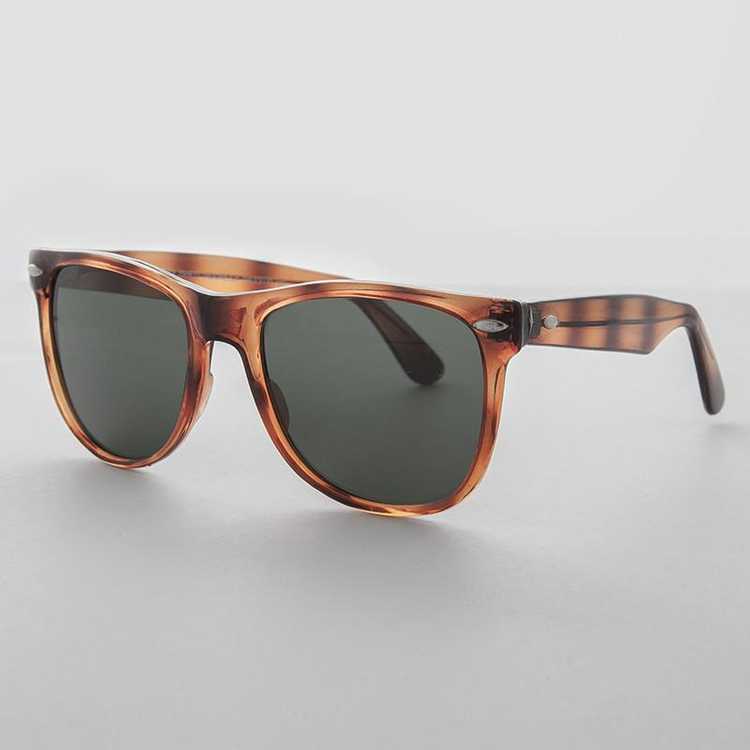 Big Classic Square Tortoise Vintage Sunglass with… - image 2