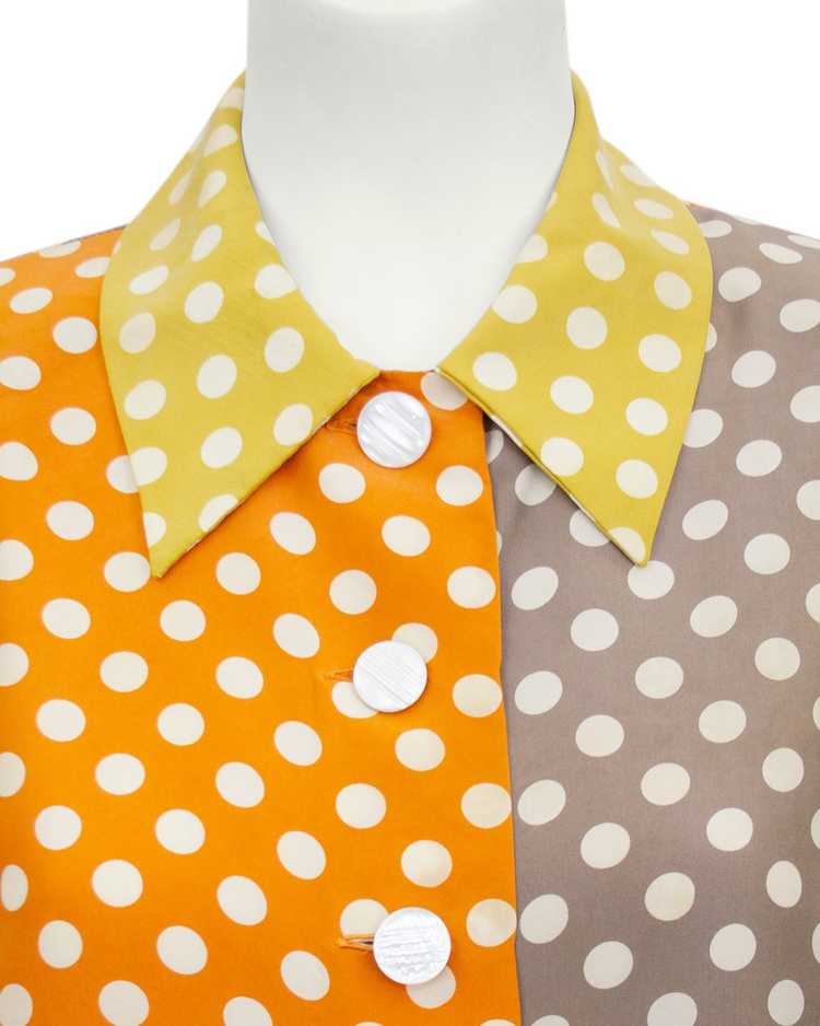 Valentino Multi Color Polka Dot Silk Shirt - image 4