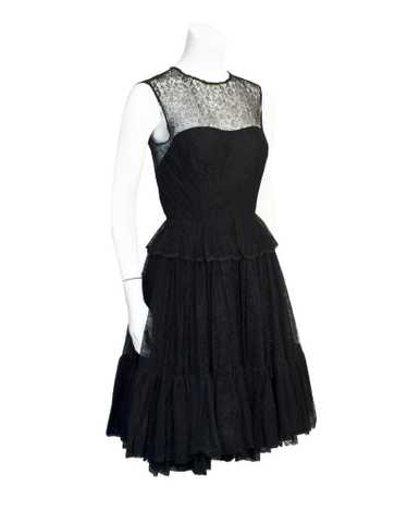 Holt Renfrew Black Lace 1950's Dress - image 1