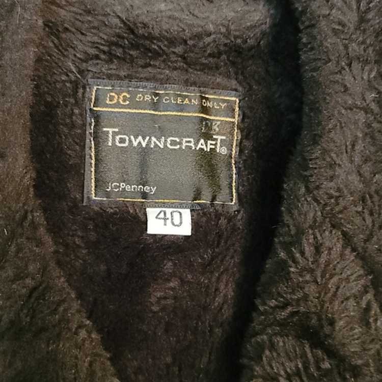 Towncraft Vintage Towncraft Wool coat long faux f… - image 2