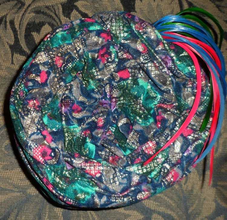 Orcelia's Multi Color Vintage Plume Pillbox Hat w… - image 5