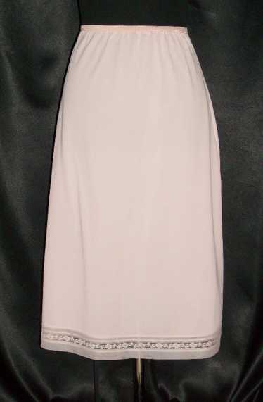 Vtg Pink Lorraine Nylon Half Slip S