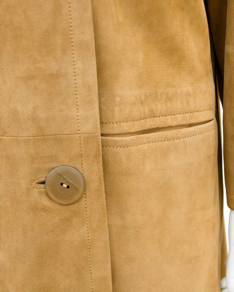 Beige Kid Suede Coat - image 5