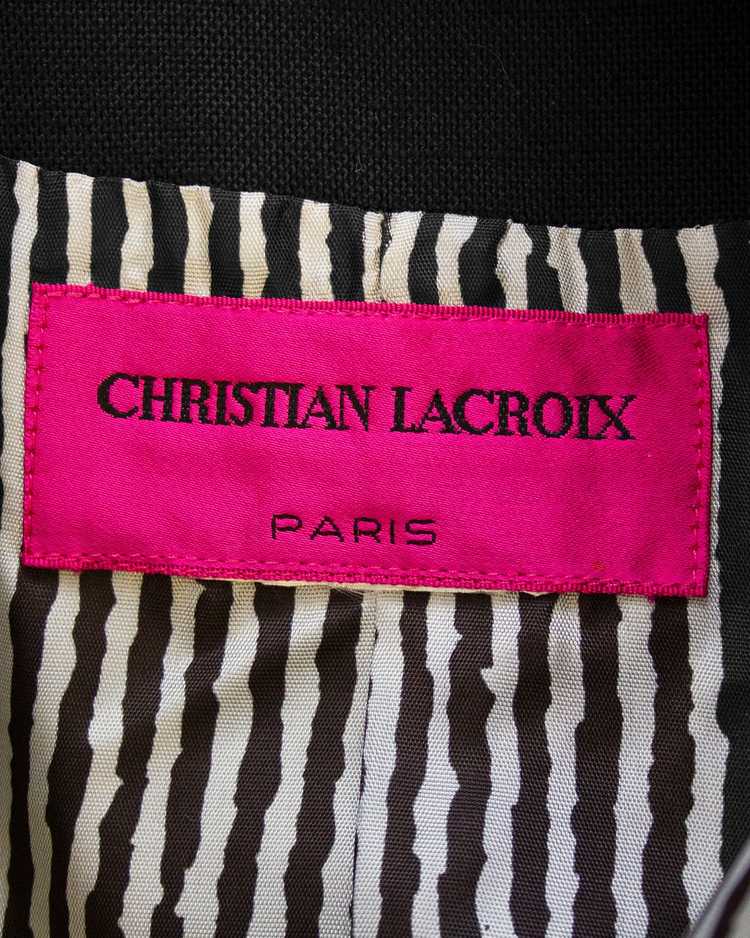 Christian Lacroix Black Linen Double Breasted Jac… - image 6