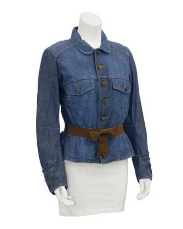 Alexander McQueen Denim Jacket with Belt