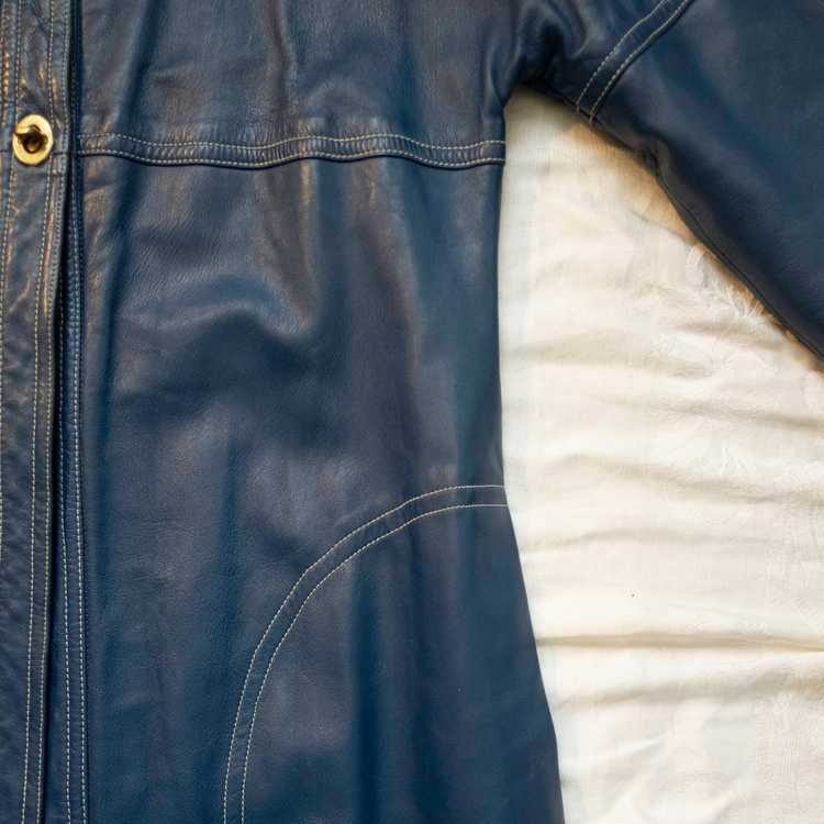 1960s Bonnie Cashin for Sills blue leather coat - image 4