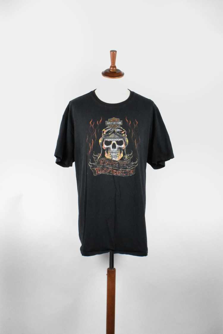 Vintage Skull Biker T-shirt by Harley Davidson, 2XL - Gem