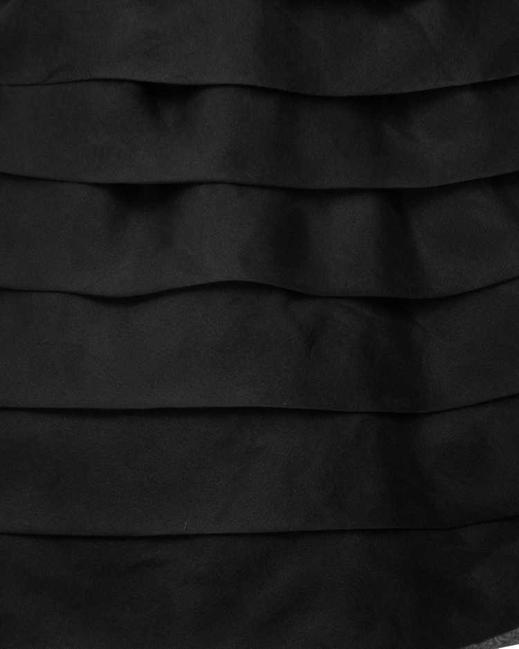 Victor Costa Black Tiered Chiffon Strapless Cockt… - image 4