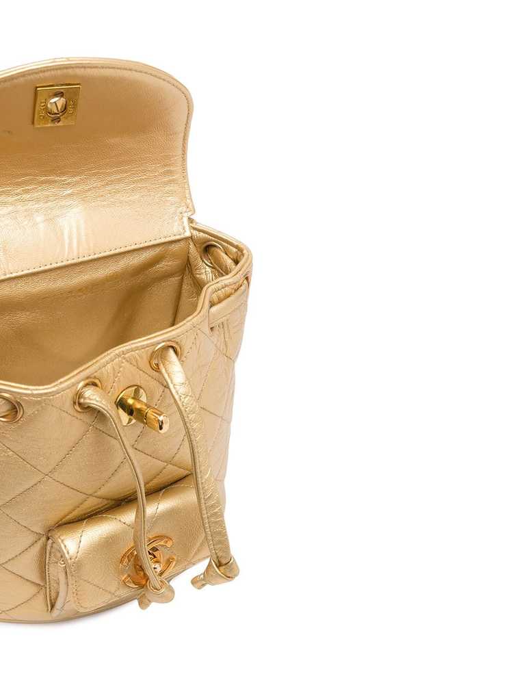CHANEL Pre-Owned 1995 drawstring backpack - Gold - image 5
