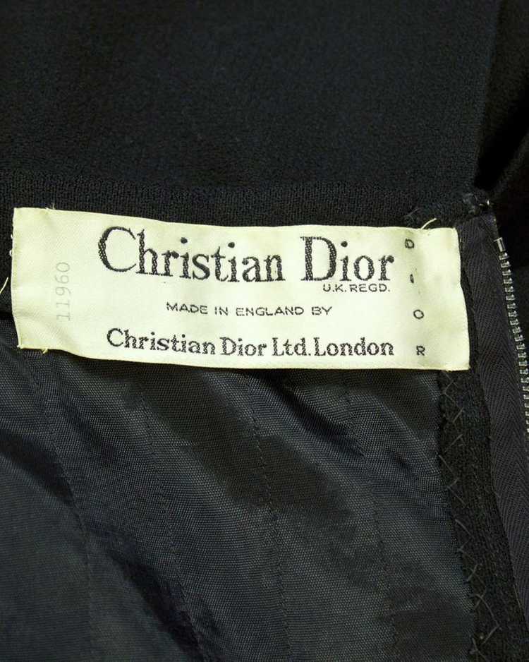 Christian Dior Black short sleeve dress with tie - image 4