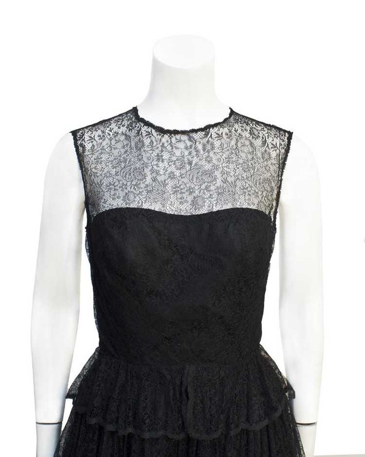 Holt Renfrew Black Lace 1950's Dress - image 3