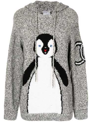 CHANEL Pre-Owned 2007 penguin drawstring hoodie - 