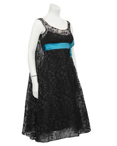 Saks Fifth Avenue Black Lace Cocktail Dress with T