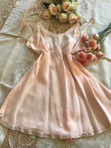 Authentic 1930’s vintage peach step in teddy