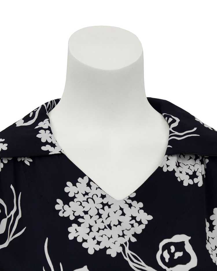 Black and Cream Floral Rayon Dress - image 4
