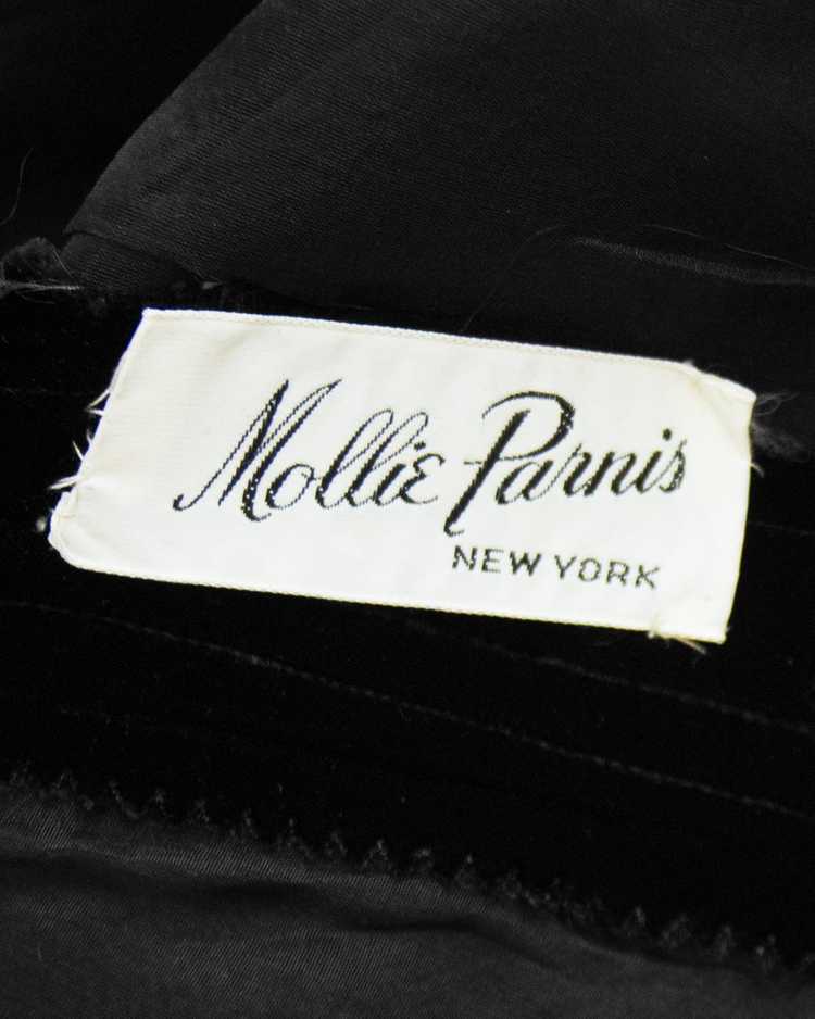 Mollie Parnis Black Velvet Dress with Bow - image 6