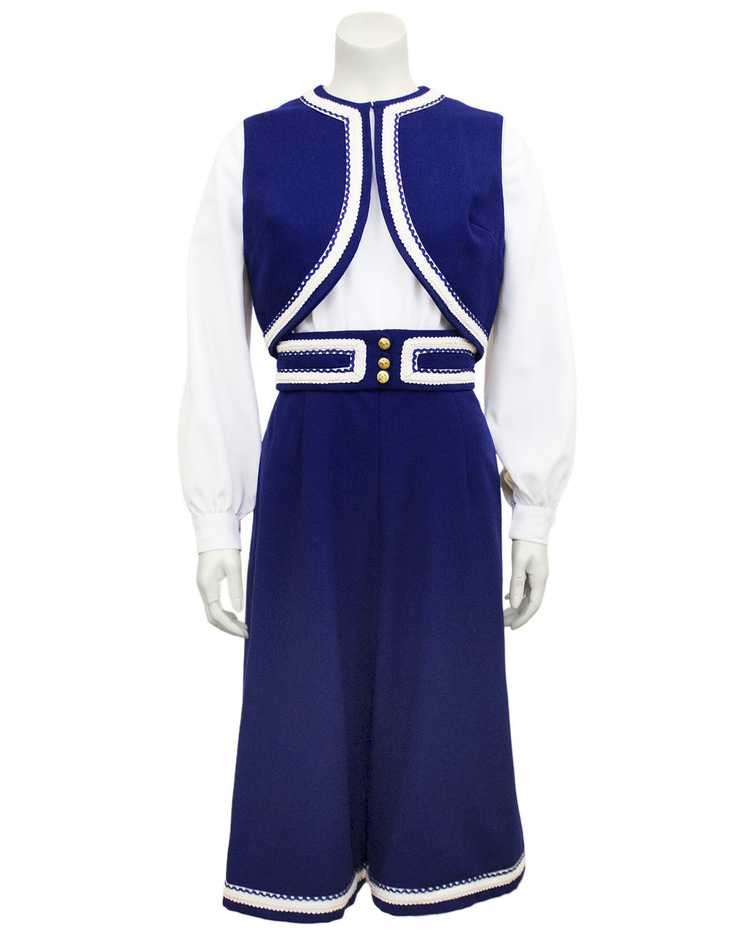 Roger Frères Blue and White Culotte Ensemble - image 3