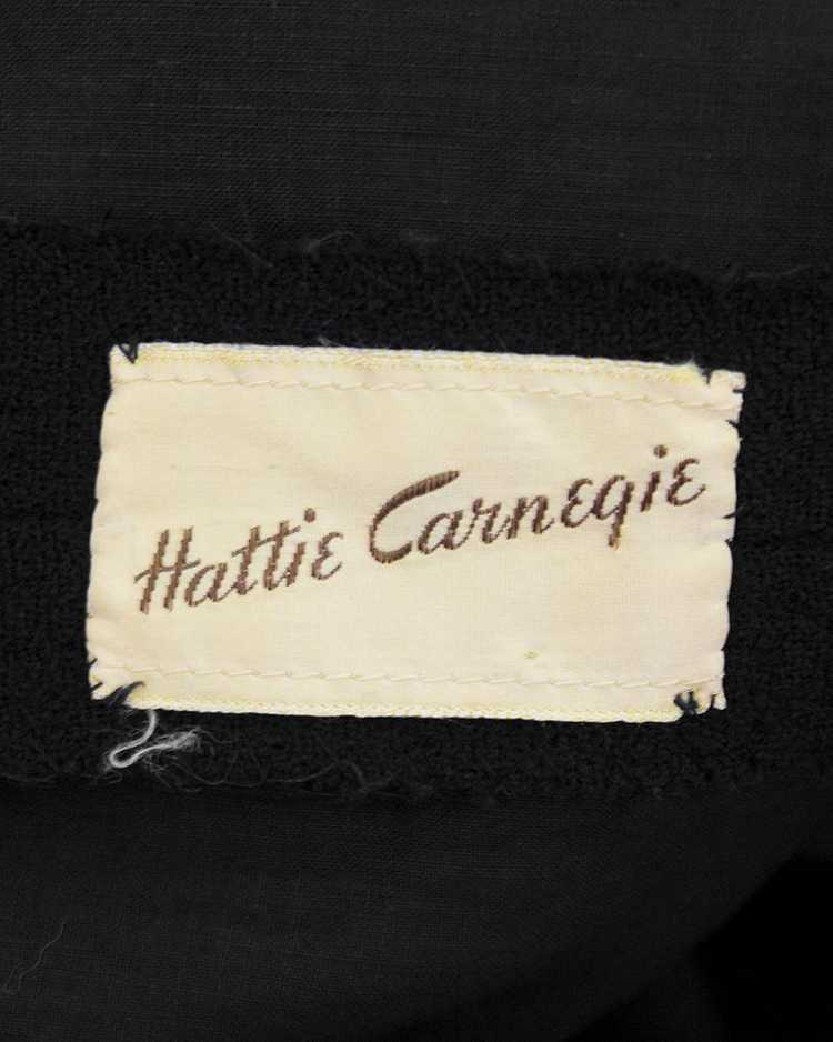 Hattie Carnegie Black Boucle Long Sleeve Day Dress - image 6