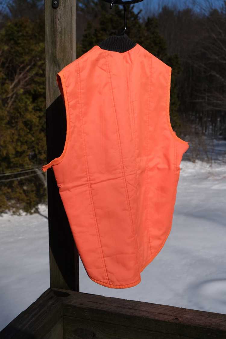 Vintage Vintage Orange Padded Workwear Vest - image 2