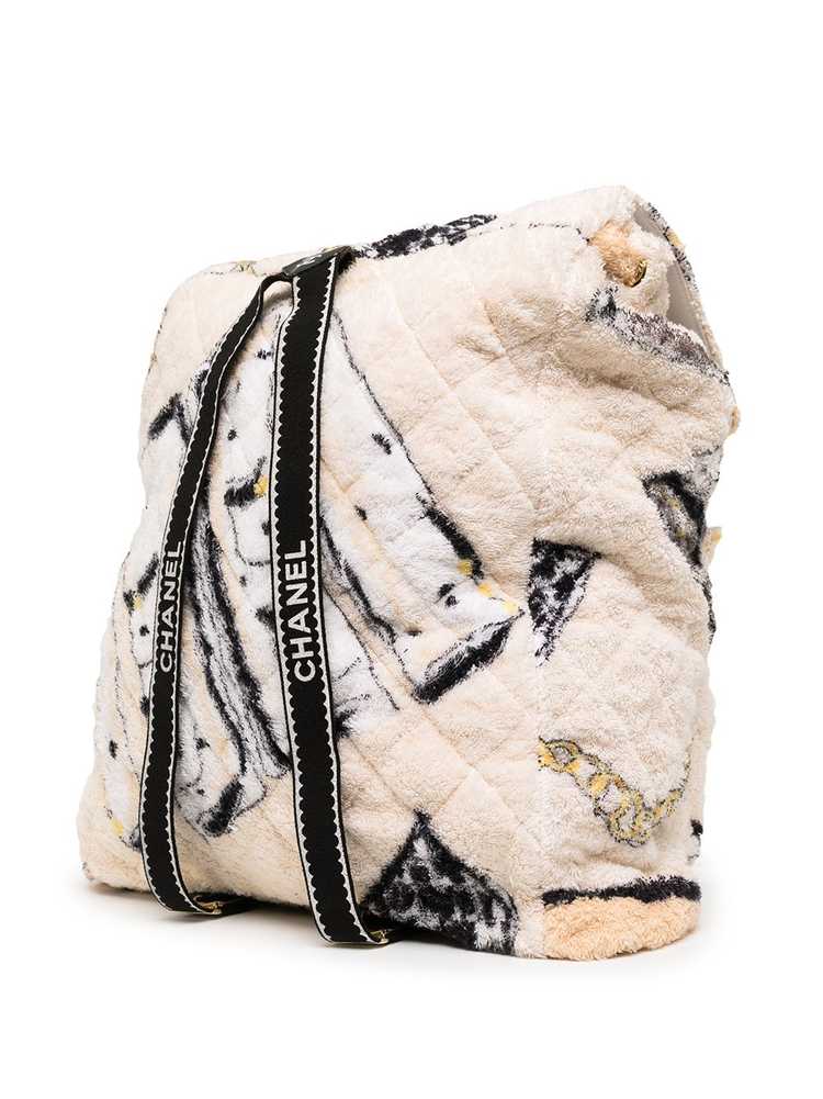 CHANEL Pre-Owned 1992 quilted towelling backpack … - image 3