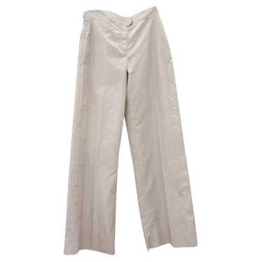 Donna Karan Trousers Silk in Cream - image 1