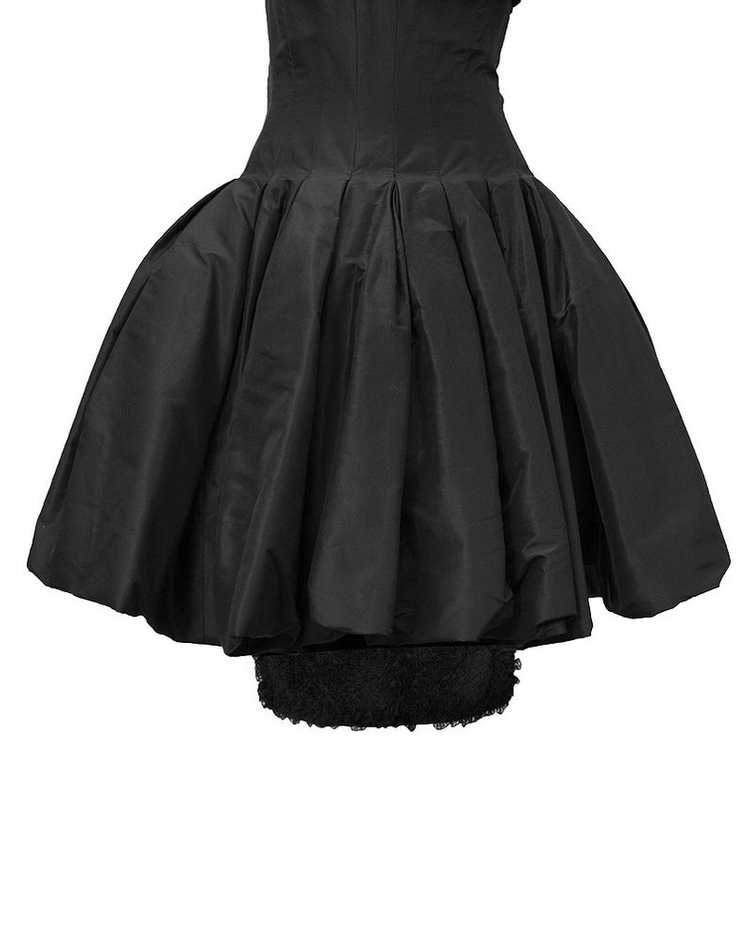 Mignon Black Silk Dress with Lace Bodice - image 4