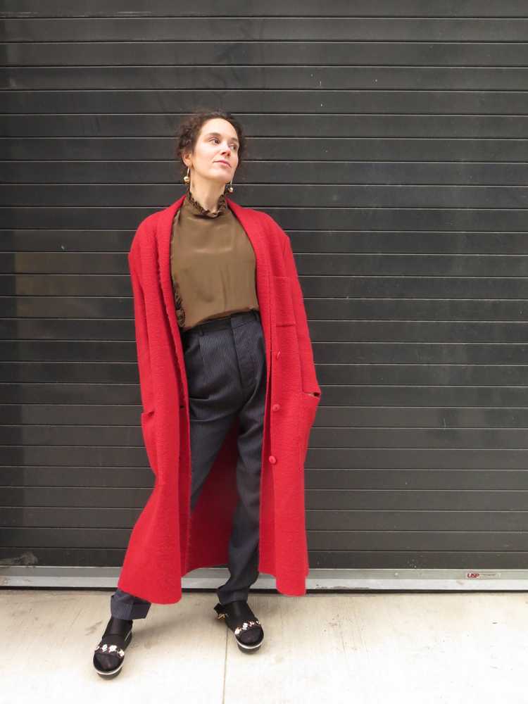1980’s Issey Miyake Rouge Mohair Knit Duster - image 5