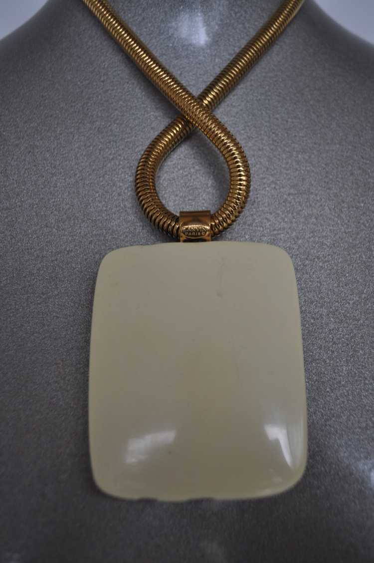 Lanvin chunky necklace 1970s geometric design - image 3